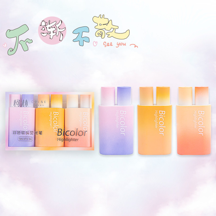 هایلایتر پاستیلی دوقلو Bicolor